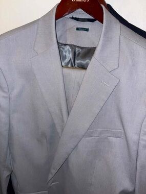 Perry Ellis Light Gray Single-Breasted Blazer